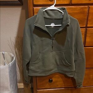 Lululemon Athletica army green scuba